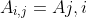 A_{i,j}=A{j,i}
