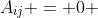 A_{ij} = 0 