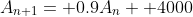 A_{n+1}= 0.9A_n+ 4000