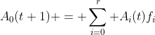 A_0(t+1) = \sum^r_{i=0} A_i(t)f_i