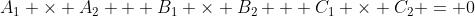 A_1 \times A_2 + B_1 \times B_2 + C_1 \times C_2 = 0
