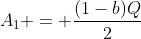 A_1 = \frac{(1-b)Q}{2}