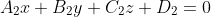 A_2x+B_2y+C_2z+D_2=0