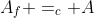 A_f =_c A