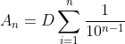 A_n=D\sum_{i=1}^{n}\frac{1}{10^{n-1}}