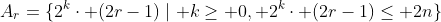 A_r=\{2^k\cdot (2r-1)\mid k\geq 0, 2^k\cdot (2r-1)\leq 2n\}