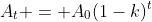 A_t = A_0(1-k)^t
