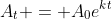 A_t = A_0e^{kt}
