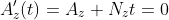 A_z'(t)=A_z+N_zt=0