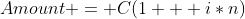 Amount = C(1 + i*n)