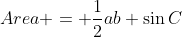 Area = \frac{1}{2}ab \sin{C}
