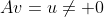 Av=u\neq 0