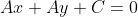 Ax+Ay+C=0