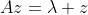 Az=\lambda z
