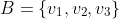 B=\{v_1,v_2,v_3\}