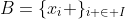 B=\{x_i \}_{i \in I}