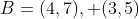 B={(4,7), (3,5)}