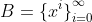 B={\{{x}^{i}\}}_{i=0}^{\infty}