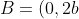 B=(0,2b)=(0,c)