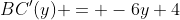 BC'(y) = -6y+4