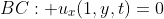BC: u_x(1,y,t)=0
