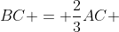 BC = \frac{2}{3}AC 