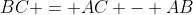 BC = AC - AB