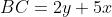 BC=2y+5x
