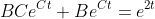BCe^{Ct}+Be^{Ct}=e^{2t}