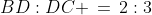 BD:DC \,=\,2:3