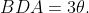 BDA=3\theta.
