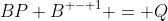 BP {B^{ - 1}} = Q