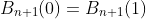 B_{n+1}(0)=B_{n+1}(1)