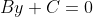 By+C=0