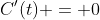 C'(t) = 0