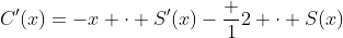 C'(x)=-x \cdot S'(x)-\frac 12 \cdot S(x)