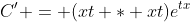 C' = (xt * xt)e^{tx}