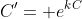 C'= e^{kC}