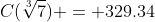 C(\sqrt[3]{7}) = 329.34