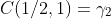 C(1/2,1)=\gamma_2