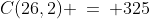 C(26,2) \:=\: 325