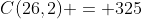 C(26,2) = 325