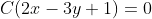 C(2x-3y+1)=0