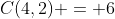 C(4,2) = 6