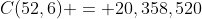 C(52,6) = 20,358,520