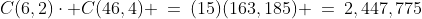 C(6,2)\cdot C(46,4) \:=\:(15)(163,185) \:=\:2,447,775