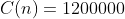 C(n)=1200000