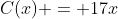 C(x) = 17x