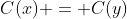 C(x) = C(y)