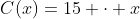 C(x)=15 \cdot x